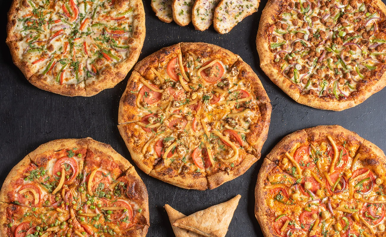 New York style, Detroit style and Chicago style pizza