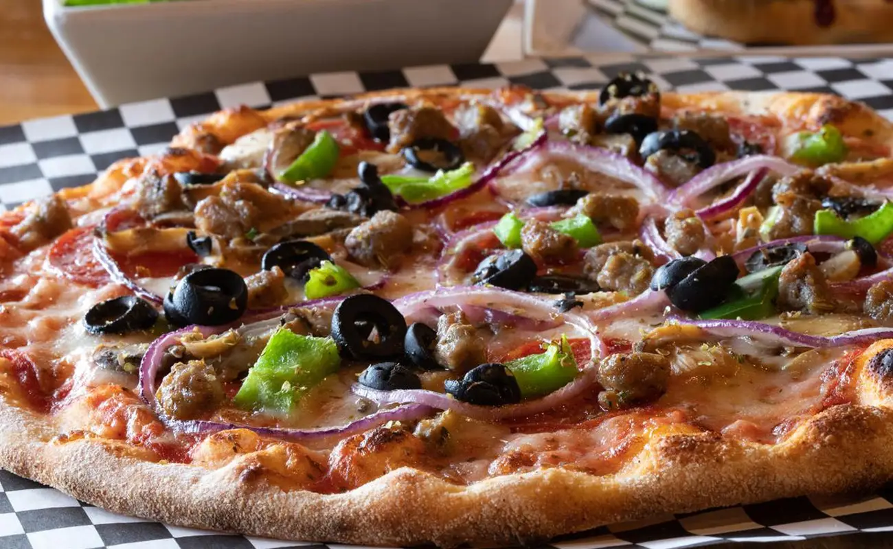 California style Crust pizza