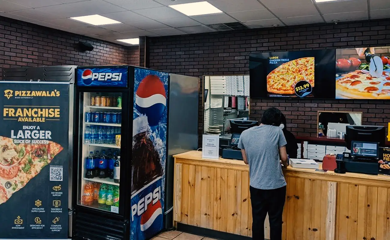 Pizzawala's order counter